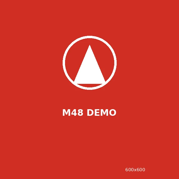M48 Demo placeholder logo tile, 600 by 600 pixels